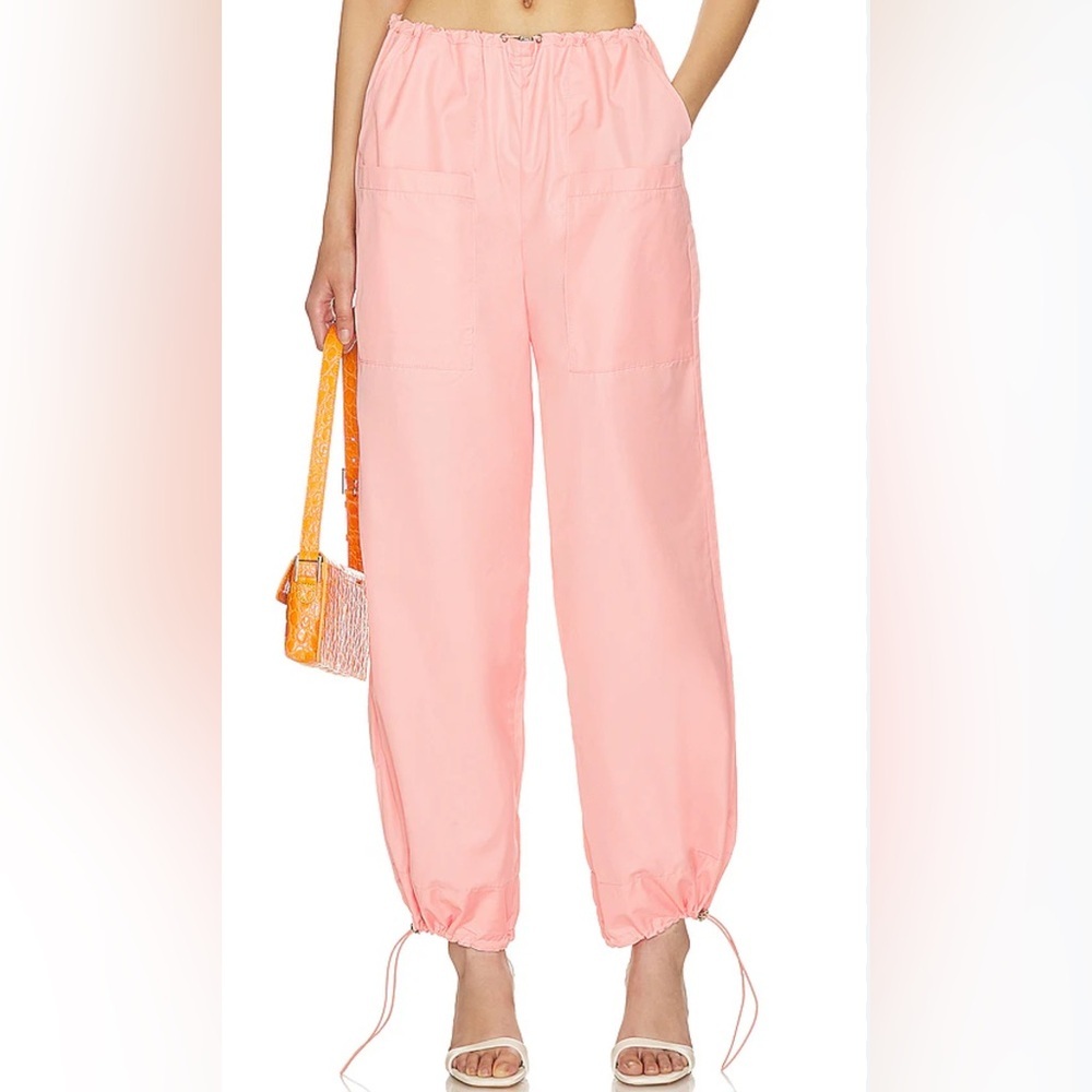 SNDYS x Revolve Med Hip Hop Streetwear Dance Paloma Pink Parachute Pants Ripstop